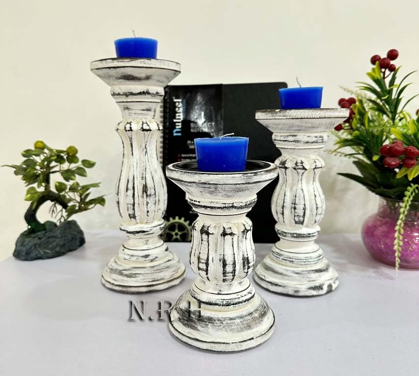 Pillar Candle Holders, Candle Stand for Pillar candles, Black Candlesticks Centerpieces for Table 10 Inch, 8 Inch, and 6 Inch
