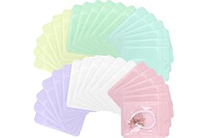 Svaldo Resealable Mylar Bags with Window, 120pcs Small Packaging Bags for Sample, Jewelry, Bracelet, Lip Gloss Packaging, 3.1