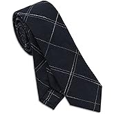 Gsyziux Cotton Ties for Men Plaid Striped Skinny Ties for Men Self-Tie Mens Neckties for Office Wedding Daily