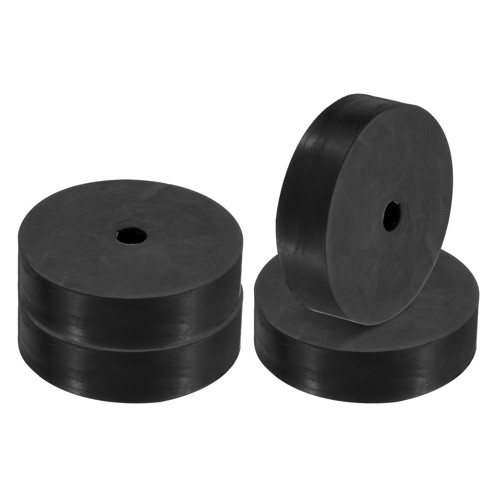 PATIKIL Multi Purpose Rubber Spacer, 4 Pcs 3.1"OD 0.47"ID 0.8"Thickness Neoprene Round Anti-Vibration Isolation Pads Isolator Rubber Bushings Spacer Washer for HVAC Bolts Car Accessories
