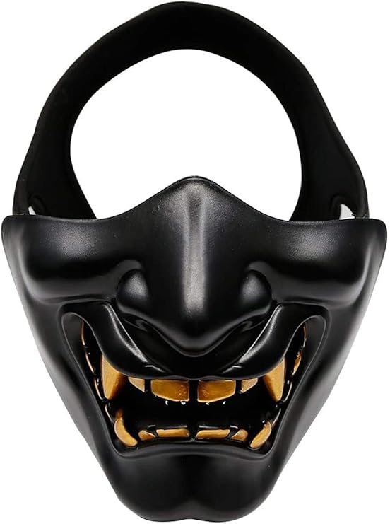 Airsoft Half Face Mask Ghost of Tsushima mask Evil Demon Mask Monster