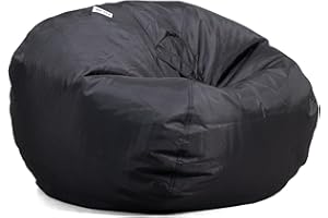 Big Joe Classic Bean Bag Chair, Black Smartmax, Durable Polyester Nylon Blend, 2 feet Round