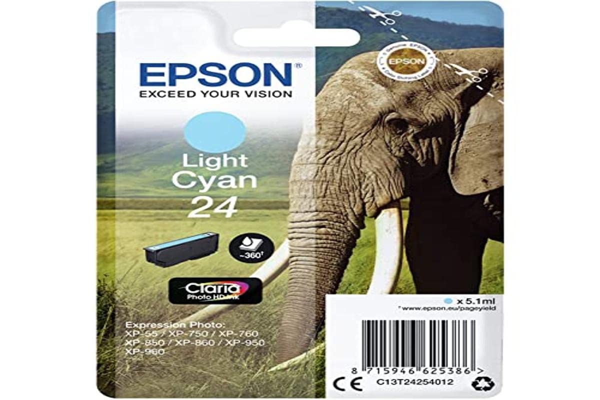 EPSON Elephant Ink Cartridge for Expression Photo XP-960 Series - Cyan