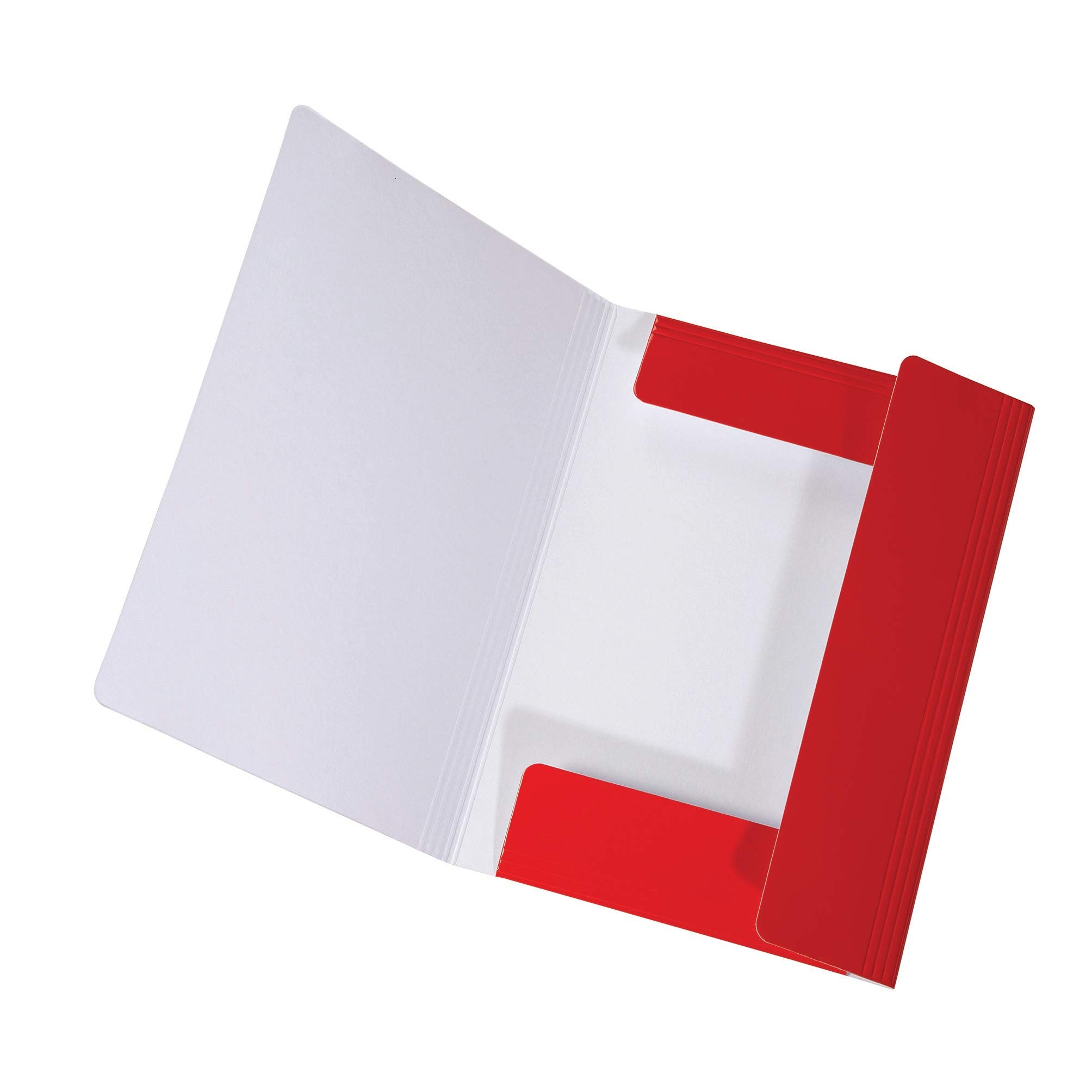 Original Falken LongLife folder. Made of extra strong cardboard with 3 flaps and elastic band for DIN A3 red Storage folder Drawing file ideal for office and school.