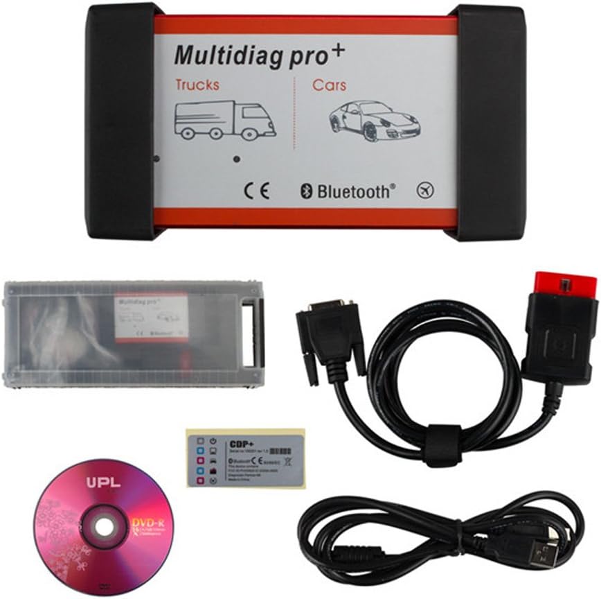Multidiag Pro+ for Cars/Trucks and OBD2 with 4GB Memory Card V2014.03 Low Cost New Design Bluetooth Multidiag Pro+