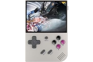 AMPOWN RG35XX Plus Retro Handheld Game Console 3.5 Inch IPS Screen Linux OS Built-in 64G + 128G TF Card Retro Video Games Consoles Portable Pocket Video Player 10000+ Games (Gray)