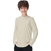 Runhit Boys & Toddler UPF 50+ Rash Guard Hoodie Kids UV Sun Protection Long Sleeve Shirt for Fishing Outdoor Beach Camping
