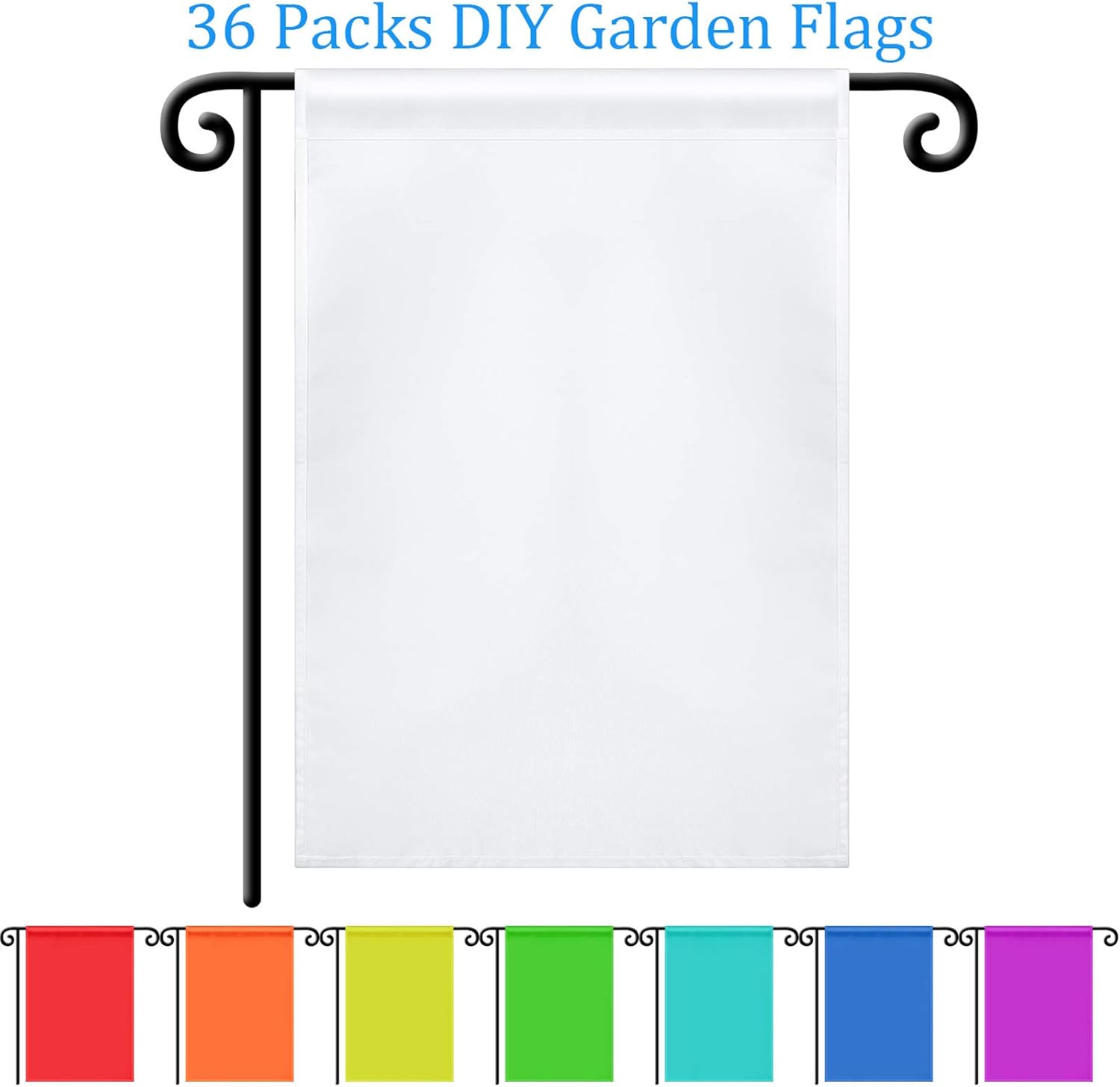 Blank Garden Flag DIY Lawn Garden Flags Polyester Banners Flag for Indoor Outdoor Courtyard Decoration 11.8 x 17.7 Inches (36) - Image 3