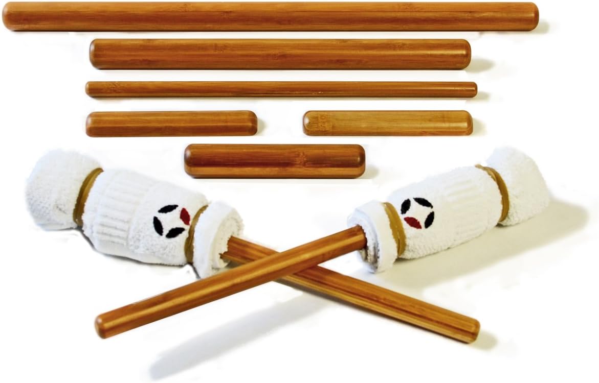 Vulsini Piece Bamboo Massage Stick Set Pack of 8 Amazon.co.uk Health