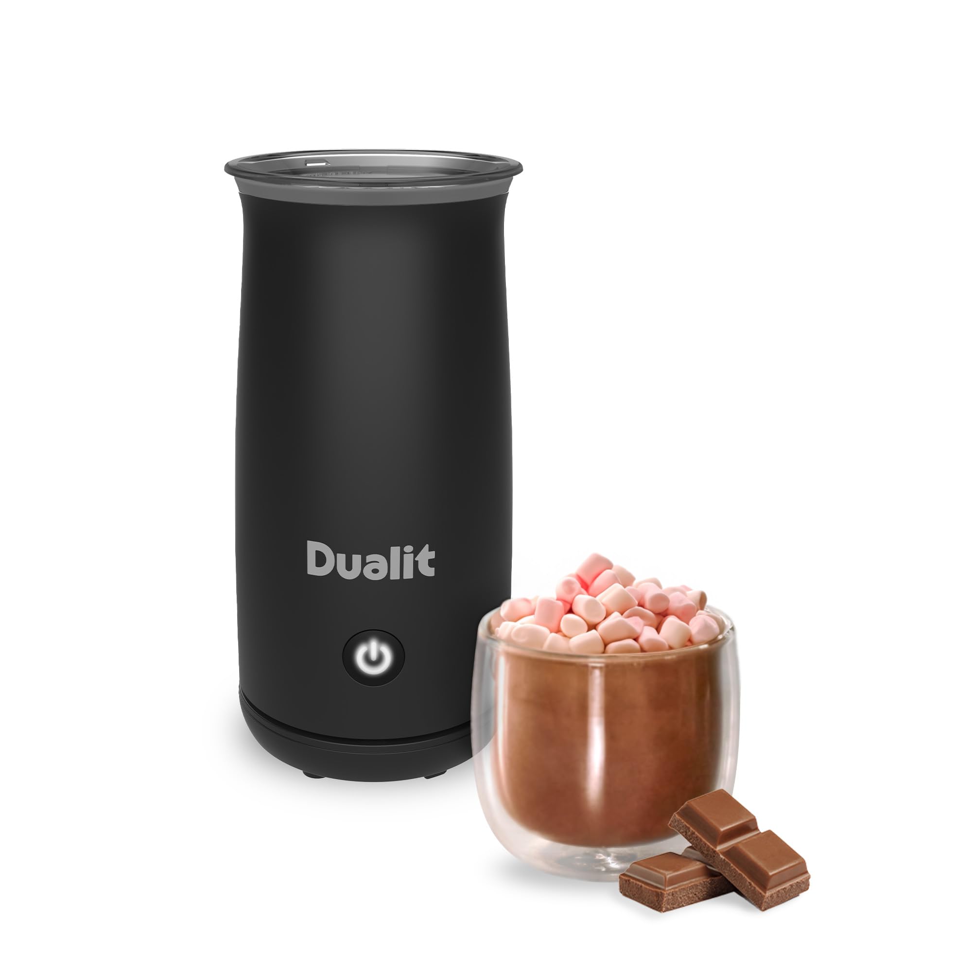 Dualit Hot Chocolate Maker & Milk Frother - 340ml Capacity - Ideal for Flat Whites, hot Chocolates, cappuccinos Lattes and More - One Touch Operation - Removable Whisk for Easy Cleaning – Cordless