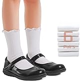 Sockswift Unisex Kids Crew Dress Socks Boys Girls Soft Cotton Seamless School Socks 6 Pairs