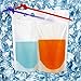 Tomnk 50pcs Clear Drink Pouches Bags Smoothie Bags Reclosable Zipper Heavy Duty Hand-held Translucent Stand-up Plastic Pouches Bags Drinking Bags 2.4 Inches Bottom Gusset with 50pcs Straws