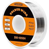 TOWOT 63-37 High Purity Tin Lead Rosin Core Solder Wire for Electrical Soldering, Content 1.8% Solder Flux (1.0mm, 50g) Only