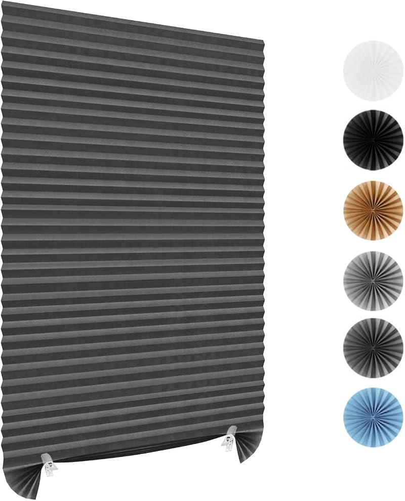 Maritown Temporary Blackout Blinds No Drill Stick-On Curtains 60x150 180 cm