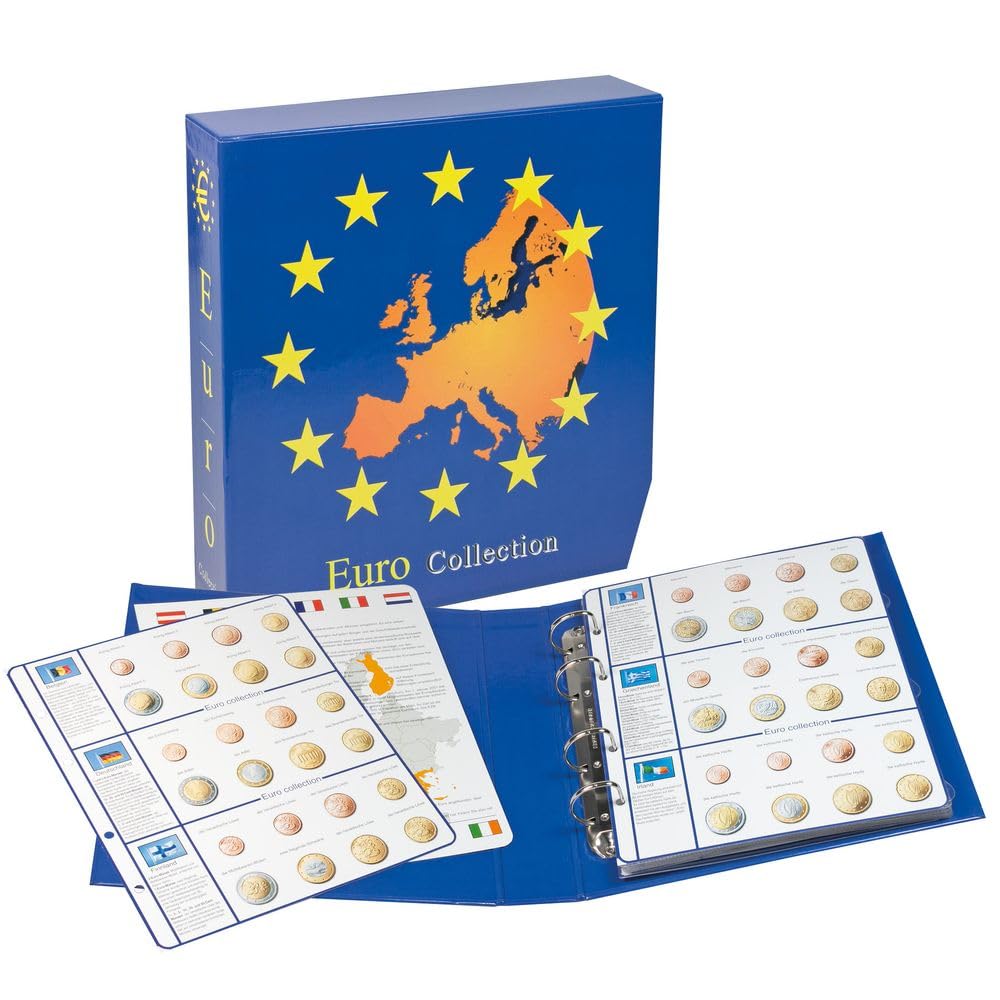 Lindner 8450 Illustrated Album EURO COLLECTION: coin sets of all Euro countries