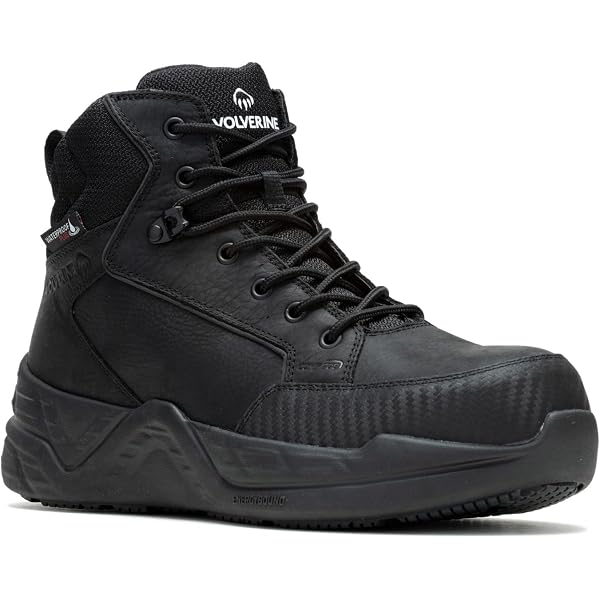 Hi-Tec Jackdaw Mid WP Polyester Damen Schwarz/Burgunder Wanderstiefel
