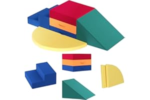 Tzechkii 5 Piece Toddler Climbing Toys Indoor, Foam Climbing Blocks for Toddlers Climbing Toys for Indoor Use