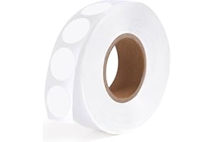 AANXUFA 1000 PCS Dot Stickers 1/2 Inch Circle Small Round Coding Labels, Blank White Color Sticky Dots for Yard Sale Office Shop Home Marking (White)