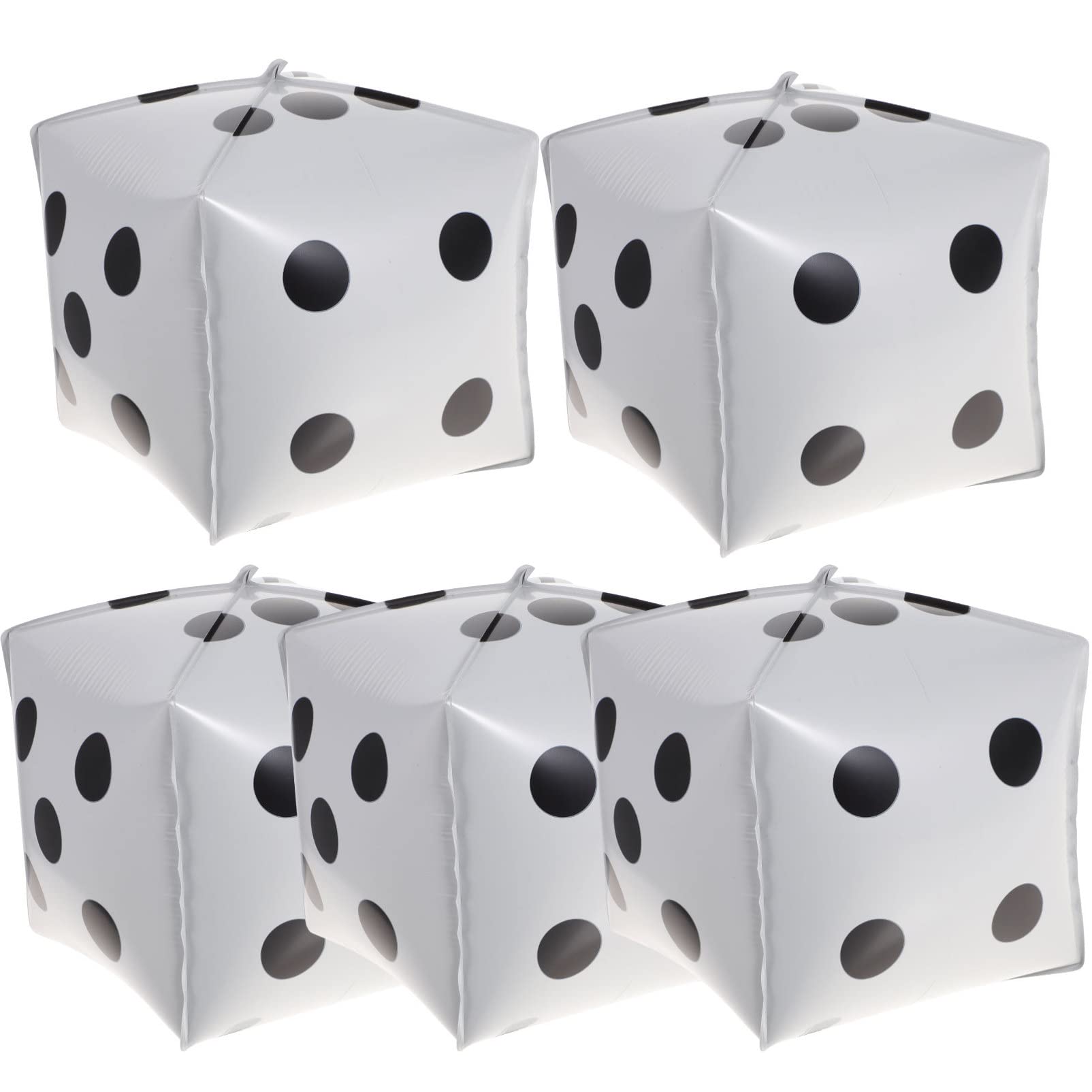 5 Pack Jumbo Dice Giant Inflatable Dice Big Large Balloons Inflatable Game Night Theme Party Decorations