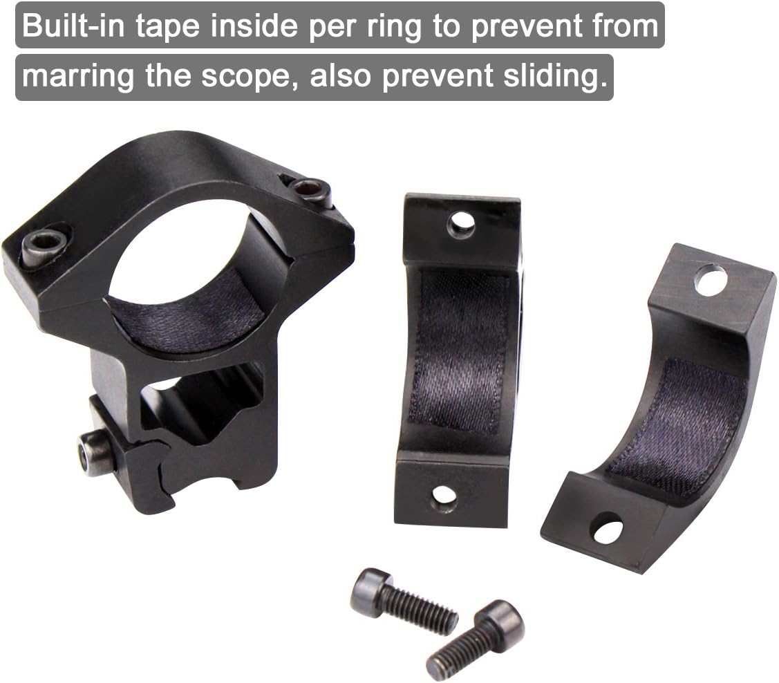 Modkin 11mm Dovetail Scope Mounts for 1'' Scope Tube High Profile for Airguns or Premium .22 Rifles (Set of 2) : Sports & Outdoors