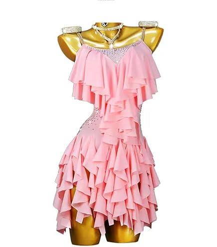 kzytamz Women Fringe Latin Dance Dresses Off-the-Shoulder Long Sleeves Latin Competition Dress Ballroom Salsa Samba Skirt (M,Black) : Clothing, Shoes & Jewelry