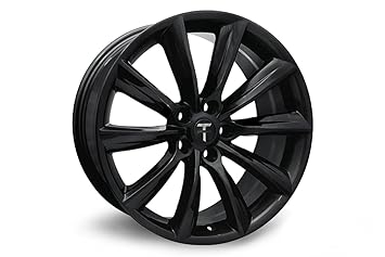 Amazoncom 19 Tst Tesla Model S Wheel Set In Gloss Black