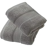 JININQ 700GSM 2Piece Hand Towels -100% Cotton for Bathroom,Kitchen,Beauty,Spa,Gym,Household face Towel,Highly Absorbent Towels(13.7 x 29.5 Inches) (Grey)
