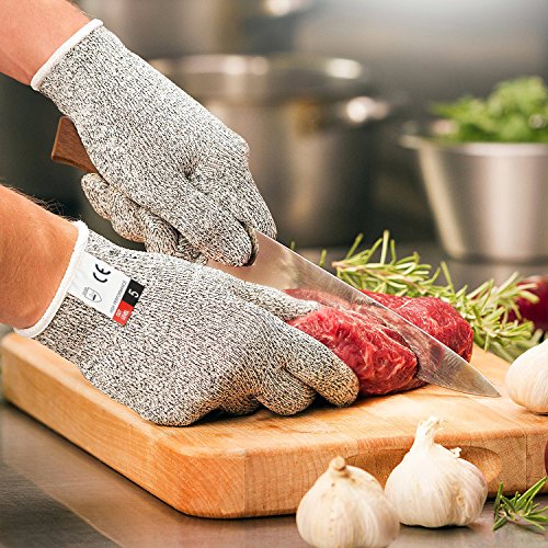 image for Cut Resistant Gloves,AOFU Food Grade Level 5 Protection, Safety Kitche