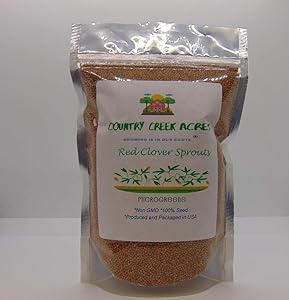 Red Clover, Microgreen for Sprouting, Red Clover Sprouting Seeds - 8 Ounces, Resealable Bag, Sprouts, Microgreens, Gardening, Food Storage Product Name