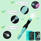 Knitiss 17 Sizes Lighted Crochet Hooks Set 2.5mm-14.0mm Rechargeable view 5