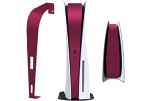 ZJRUI PS5 Console Middle Skin, Integral PS5 Disk Version Host Middle Strip Sticker, Console Center Part Protection Strip Film, PS5 Middle Sticker Accessories Durable Scratch Resistant -Cosmic Red