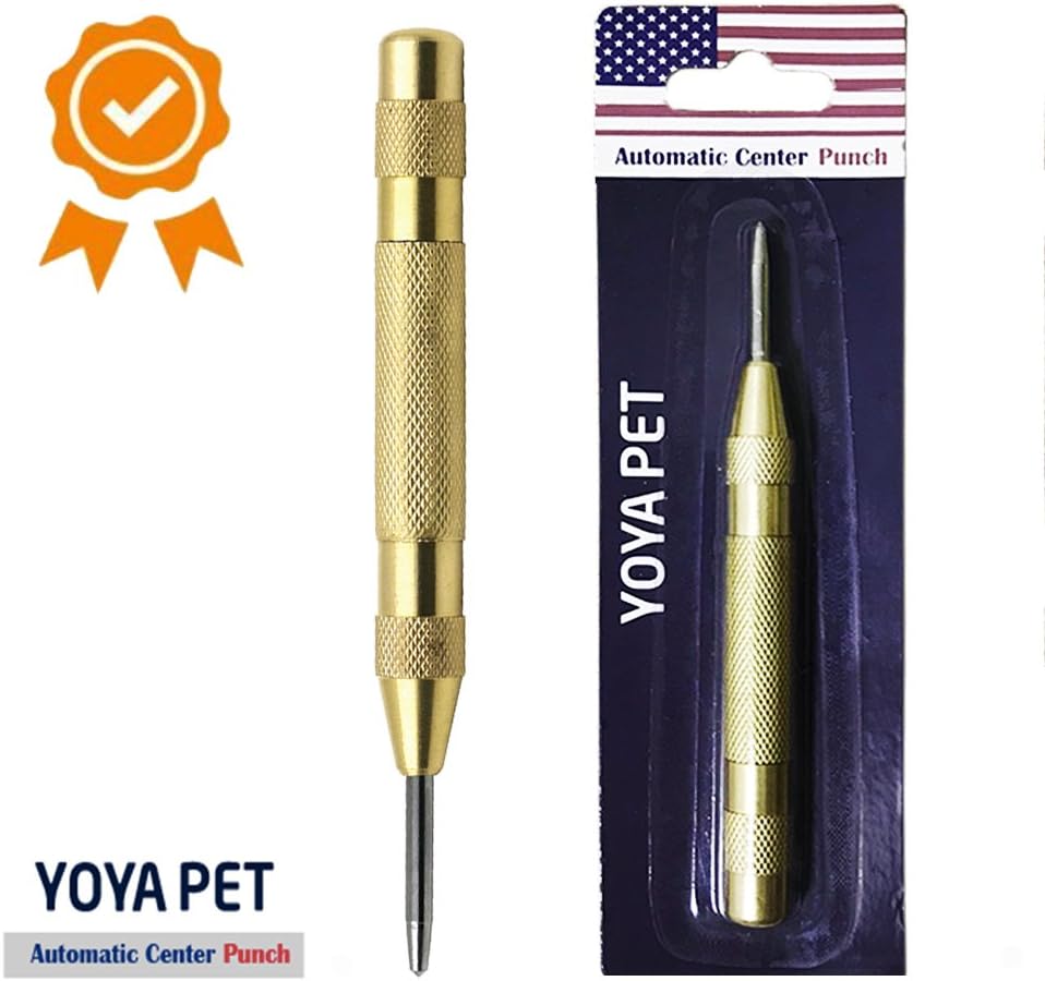 Automatic Center Punch 5 inch,Determine Drilling Position for Steel, Wood, Plastic (Automatic Center Punch)