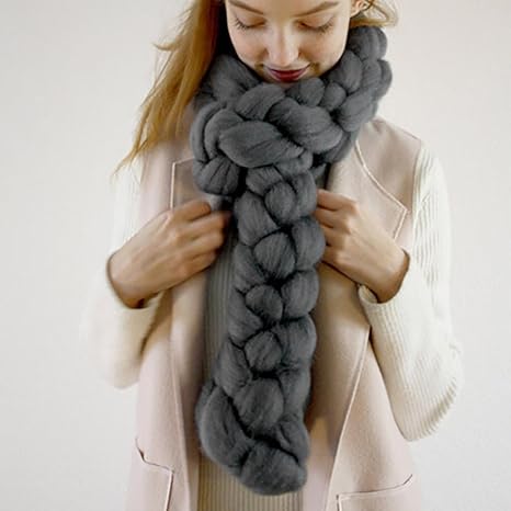 Amazon Mchoiceファッションレディース冬模造ウールハンドweaving三つ編み暖かいスカーフ Size 180cm Length ネックピロー オンライン通販