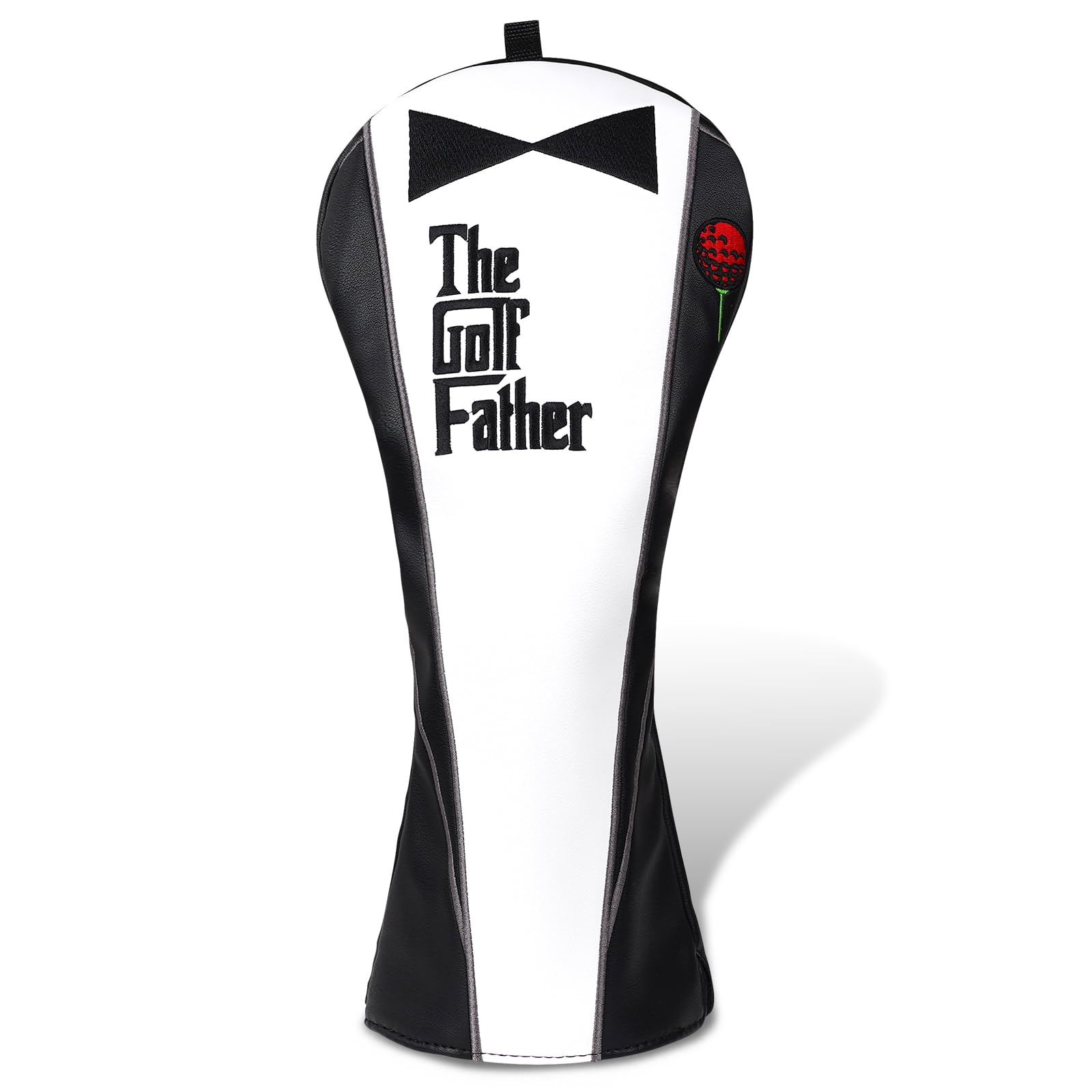 Golf Club Head covers for Driver 460CC DR #1 Elastic Closure Black PU Leather The Golf Father Gift