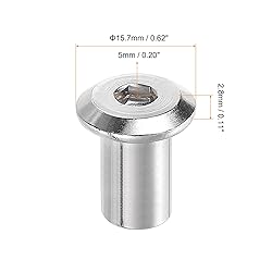 uxcell M8x12mm Hex Socket Head Insert Nut Screw
