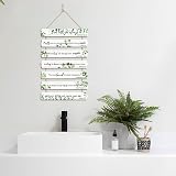 HPNIUB Bible Verse Wood Sign Green Leaves 7-Pack 28x4.3cm Rustic Christian Wall view 5