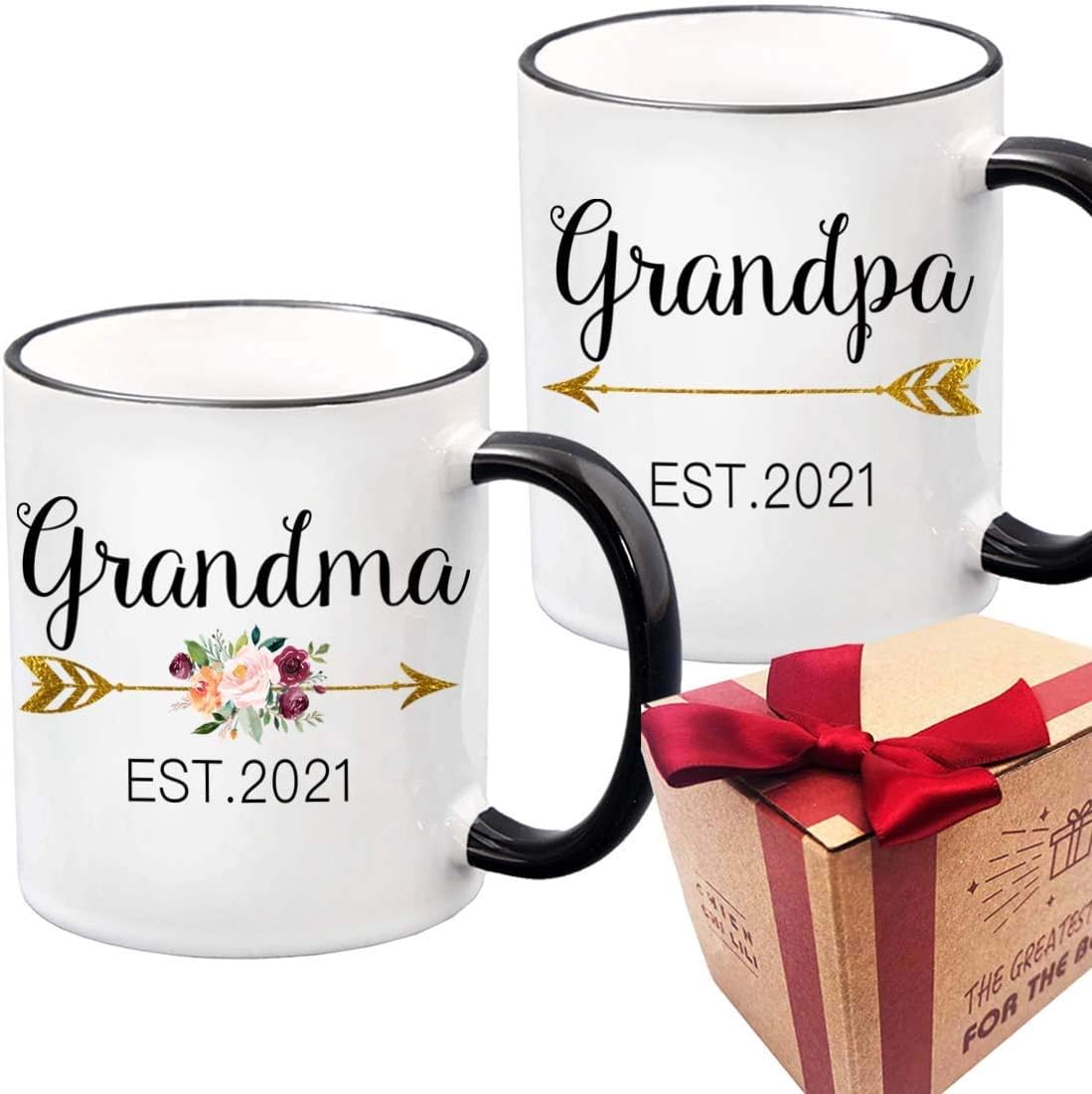 Grandparents Mugs, Grandma Coffee Mug, Pregnancy Reveal to