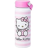 Silver Buffalo Sanrio Hello Kitty Waving Stainless Steel Water Bottle with Swivel Handle, 20 Ounces