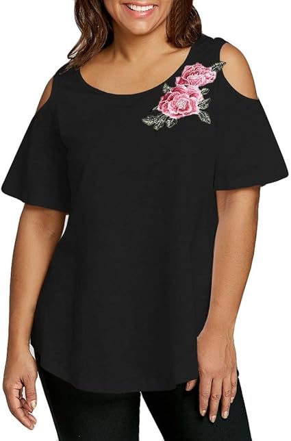 open shoulder t shirt