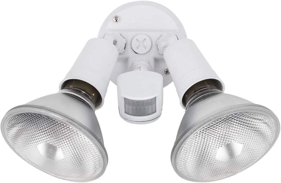 Globe Electric 791001 Twin Head Motion Sensored Outdoor Security Light
