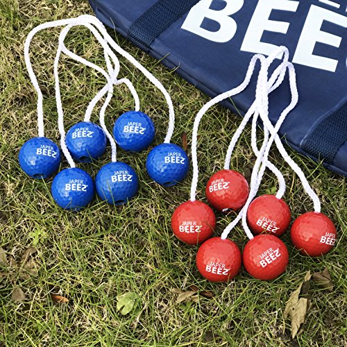 JAPER BEES Patriotic Rope Ladder Golf Toss yard game, Blongo Bolo Ball Lawn Game