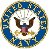Navy Military Logo Aluminum Sign - US Service Branch Metal Home Wall Decor