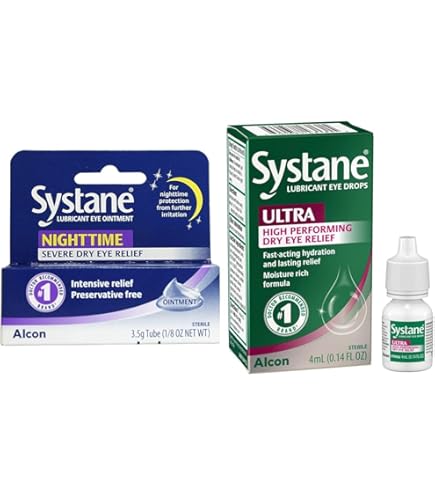 Amazon.com: Systane Nighttime Lubricant Eye Ointment-0.123 oz, 3.5g, 2 pack  : Health & Household