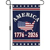 We The People 1776-2026 Flag Memorial Day Patriotic 250th Birthday 250 Years United States Indoor Garden Decoration (250 birthday)