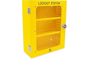 TRADESAFE Lockout Tagout Cabinet, Lock Out Tag Out Station Unfilled - No Loto Devices Included, Wall-Mountable Lockout Tagout Station Cabinet, Loto Box 14-3/8 x 6-1/4 x 17-3/4 inches