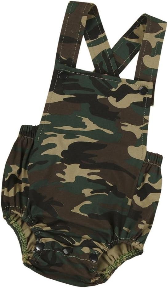 Baby Rompers, Newborn Infant Romper Baby Kids Boys Girls Camouflage Sleeveless Romper Bodysuit Jumpsuit Outfit Clothes