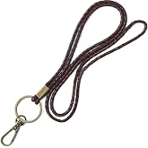 GENIQUE leather lanyards for id badges, key leather lanyard, 21 inch length lanyard leather for keys, id badges, flash drive