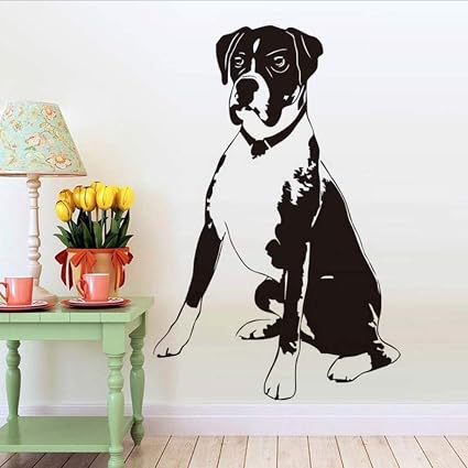 Cmhai Potente Cane Boxer Adesivo Vinile Scava Fuori Parete