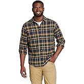 Eddie Bauer Men's Eddie's Favorite Flannel Classic Fit Shirt - Plaid, Dark Loden, Small