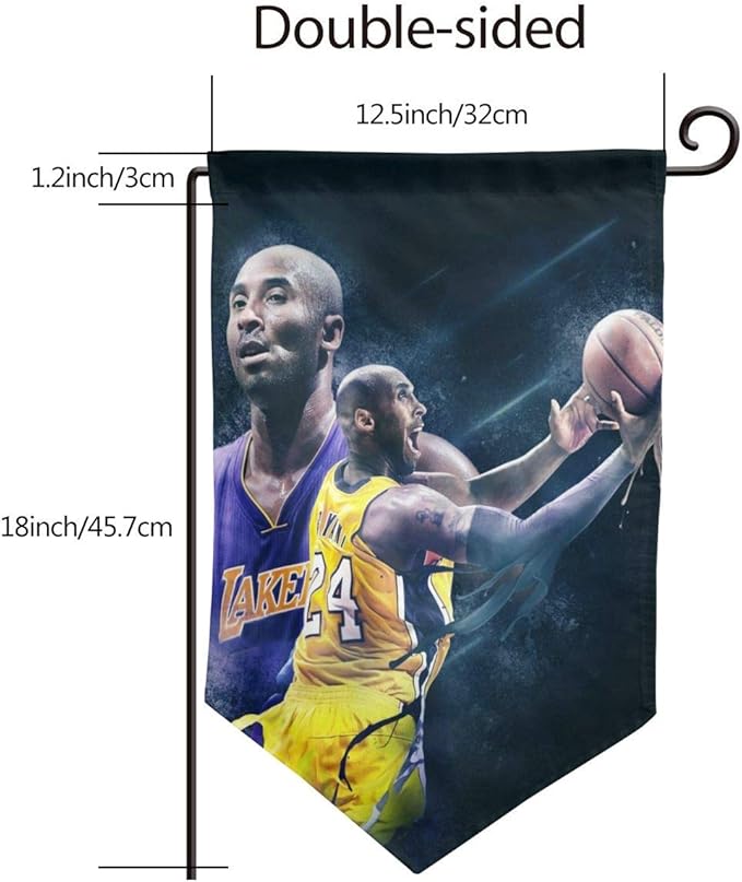 Amazon Com Kobe Bryant Garden Banner Vertical Double Sided Yard Outdoor Decoration Holiday House Banner 12 5 X 18 Inches Garden Outdoor